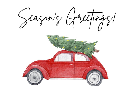 Greeting Card - Christmas Car