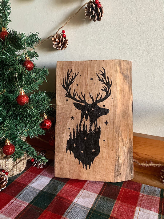 Wood Sign - Starry Stag