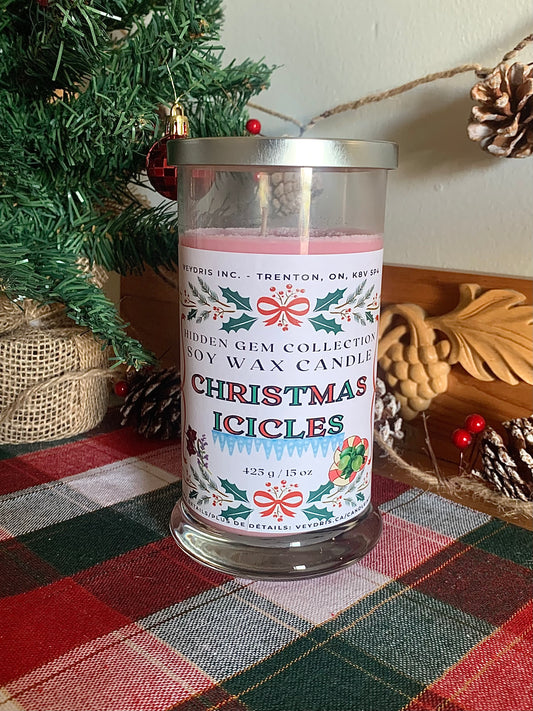 Holiday Hidden Gem Candle - Christmas Icicles